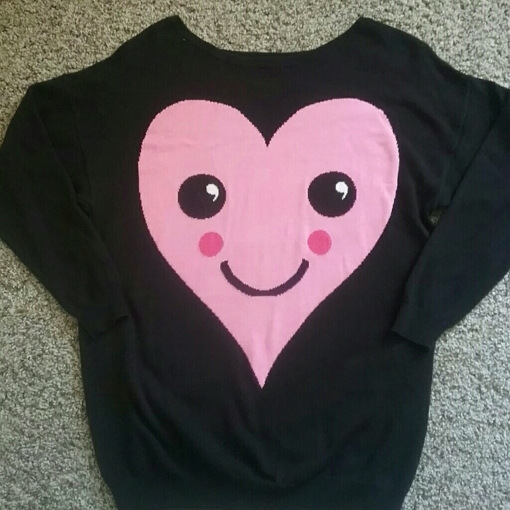 Pink Heart Sweater